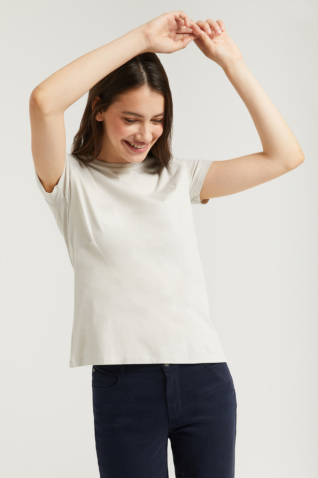 Camiseta básica gris vigoré para mujer – Polo Club