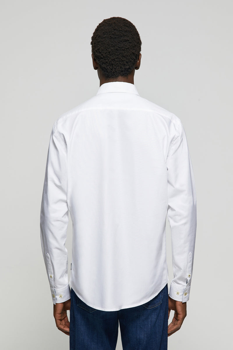 Camisa blanca Slim fit con logo Polo Club