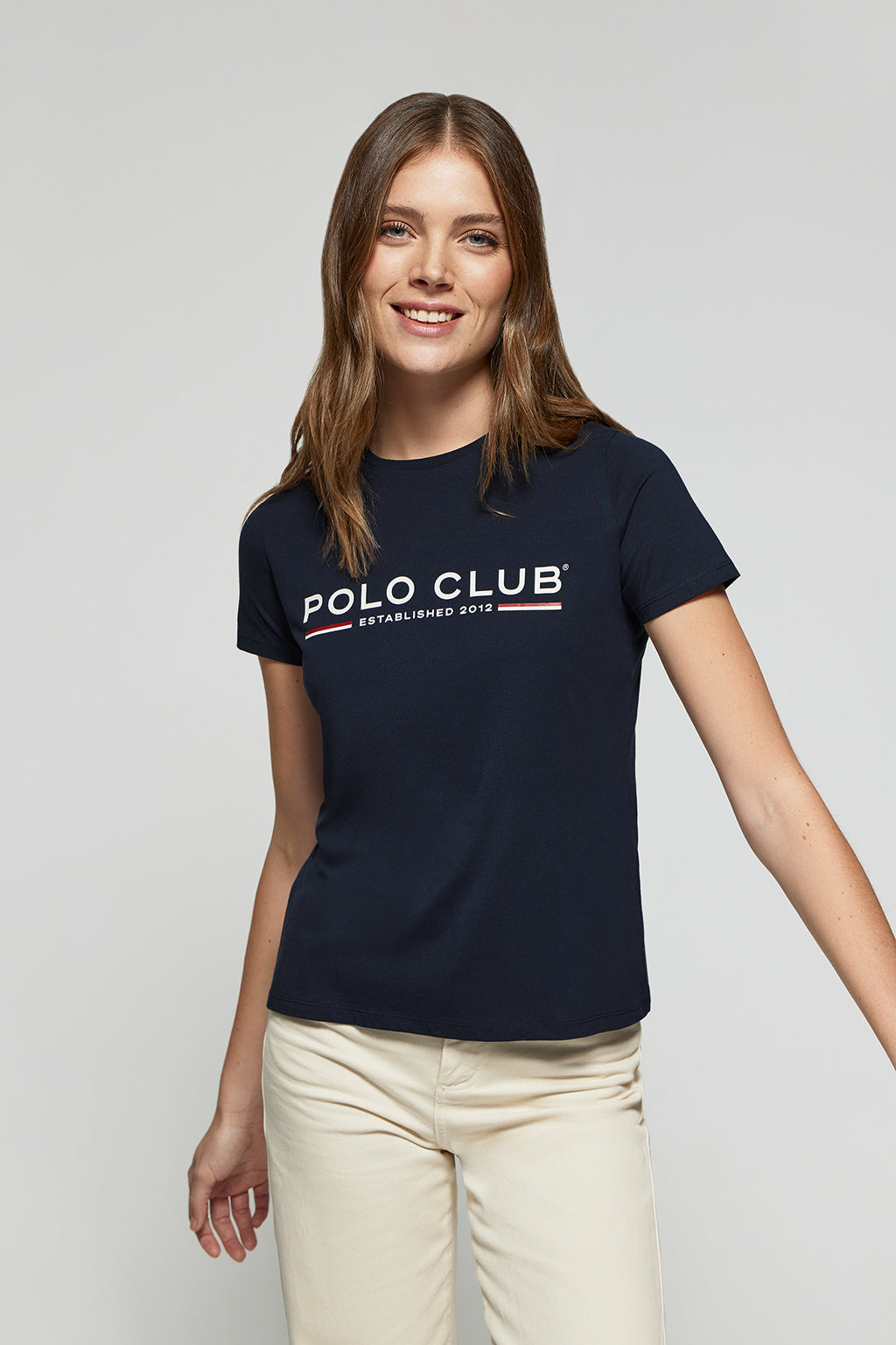 Camiseta básica blanca para mujer – Polo Club