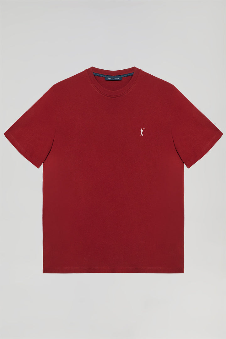 T-shirt básica grená de algodão com logótipo Rigby Go