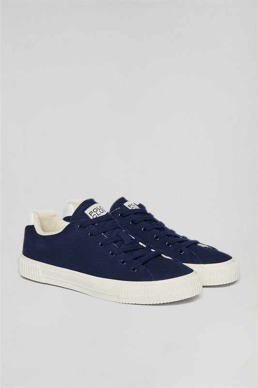 Navy-blue Habana canvas trainers with Polo Club details for men