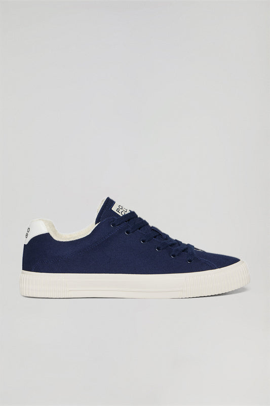 Navy-blue Habana canvas trainers with Polo Club details for men