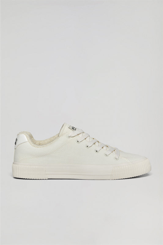 White Habana canvas trainers with Polo Club details for men