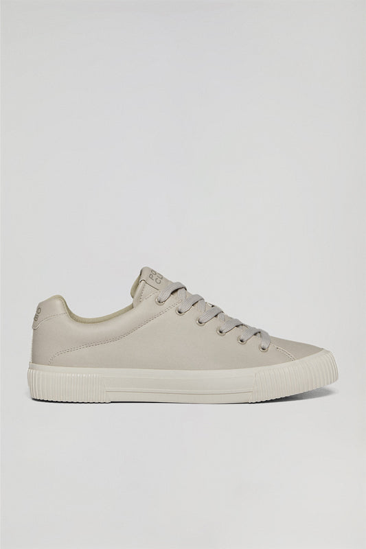 Beige faux-leather Habana trainers with Polo Club details for men