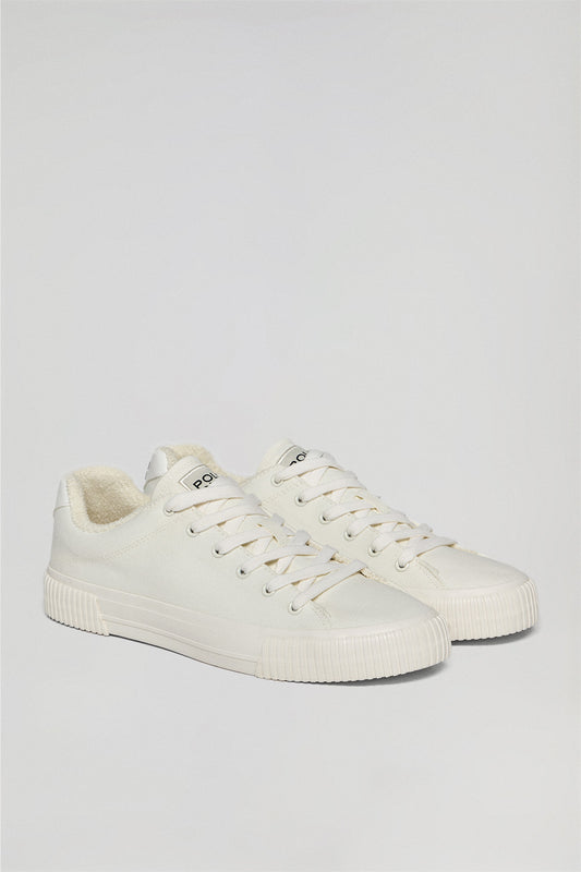 White Habana canvas women trainers with Polo Club details