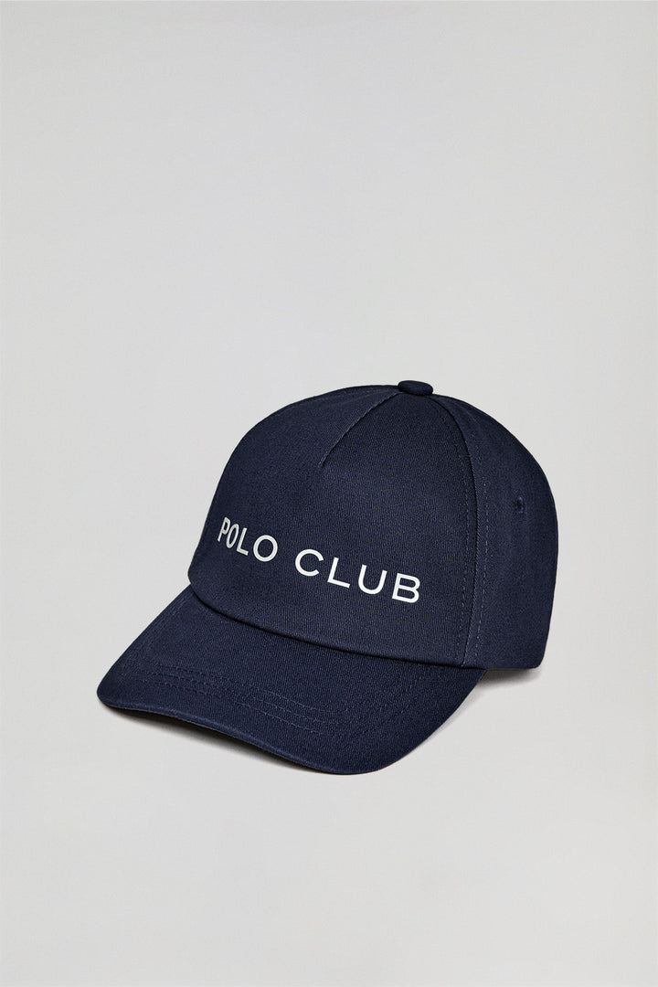 Gorra infantil azul marino con logo y bordado  Polo Club