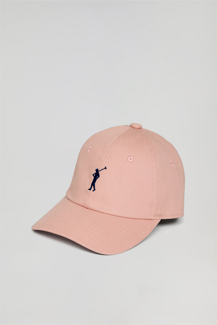 Gorra infantil rosa con logo bordado Rigby Go
