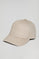 Beige cap with rubber logo and Polo Club print