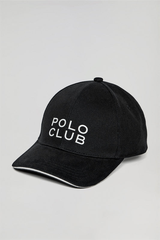 Black cap with Polo Club block rubber patch