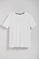 White loose-fit surfer tee with rubber minimal Polo Club logo