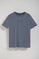 T-shirt Surfer loose fit azul denim com logo minimal engomado Polo Club
