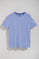 T-shirt Surfer loose fit azul alfazema com logo minimal engomado Polo Club