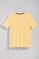 Yellow loose-fit surfer tee with rubber minimal Polo Club logo
