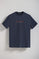 T-shirt com decote redondo azul marinho com logo engomado Minimal Title Polo Club