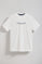 T-shirt com decote redondo branca com logo engomado Minimal Title Polo Club