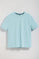 T-shirt azul celeste Saul relaxed fit com acabamento peach effect com logo Minimal Combo Polo Club
