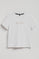 T-shirt Tori boxy fit branca com acabamento peach effect com logo Minimal Combo Polo Club