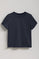 Camiseta Tori boxy fit azul marino con print engomado Regular Block Polo Club