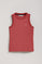 Camiseta básica color terracota sin mangas y cuello redondo con logo bordado Rigby Go