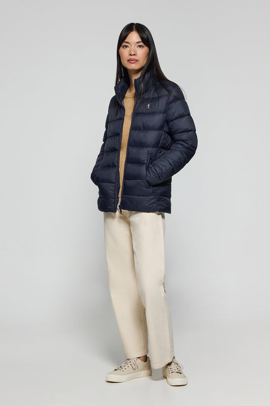 Navy-blue ultralight jacket Susanne with Rigby Go embroidery