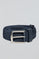 Navy-blue braided belt Baal with Polo Club details