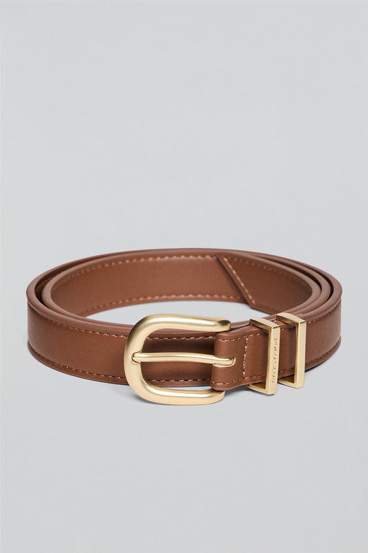 Camel belt Blossom with Polo Club engraving