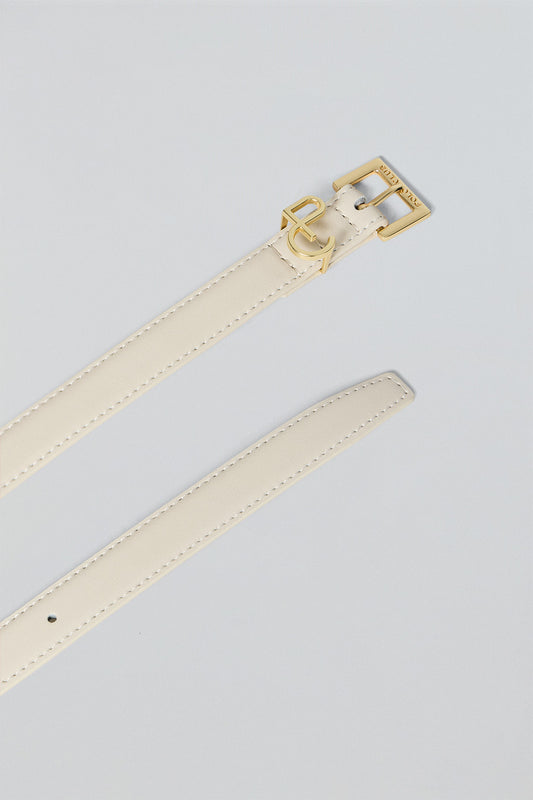 Beige belt Beth with PC monogram detail