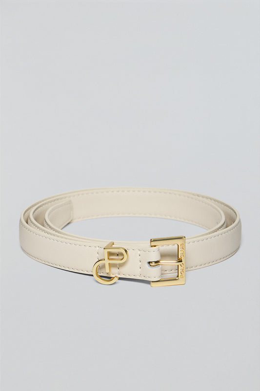 Beige belt Beth with PC monogram detail