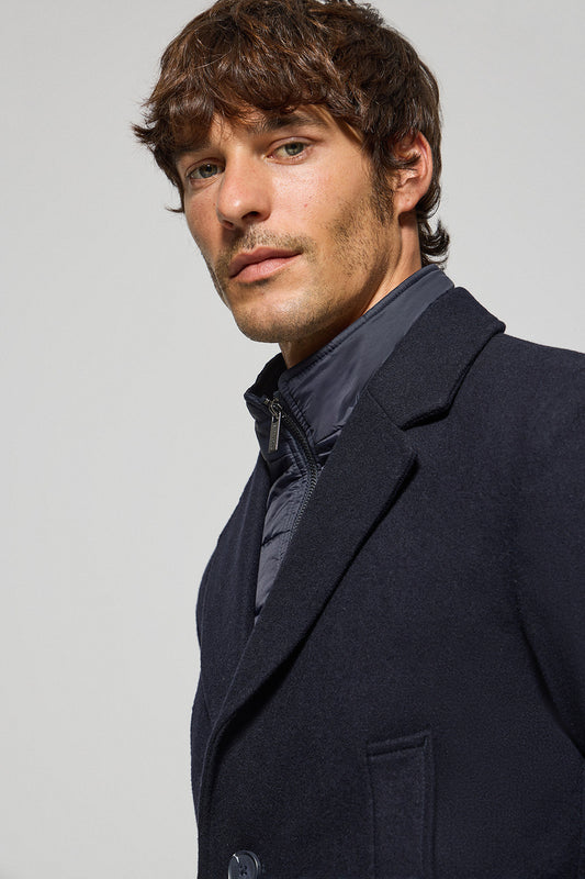 Navy-blue coat Cambridge with Polo Club details