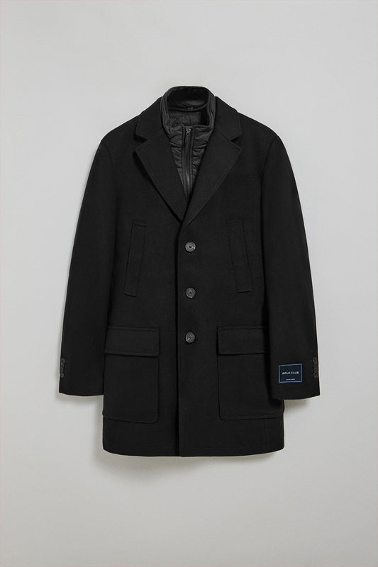 Black coat Cambridge with Polo Club details