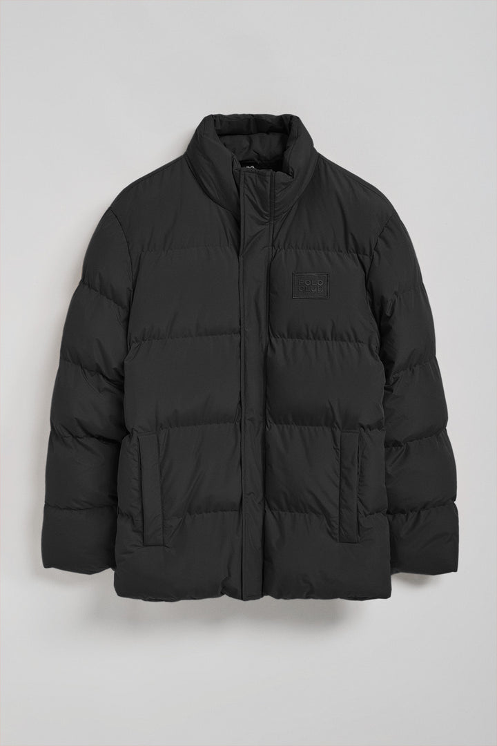 Black puffer jacket Slope with Polo Club details