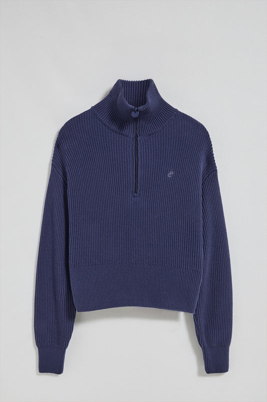 Blue jumper Nahia with Polo Club monogram embroidered logo