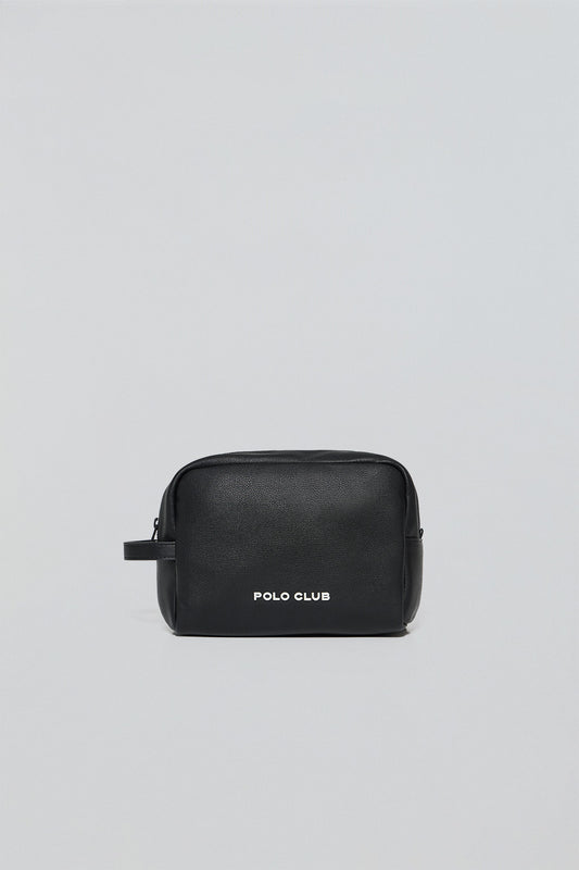 Black washbag Eton with zip and Polo Club details