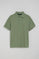 Polo de tres botones verde jade con logo bordado Rigby Go