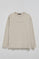 Camiseta de manga larga Hermes beige con logo engomado Polo Club