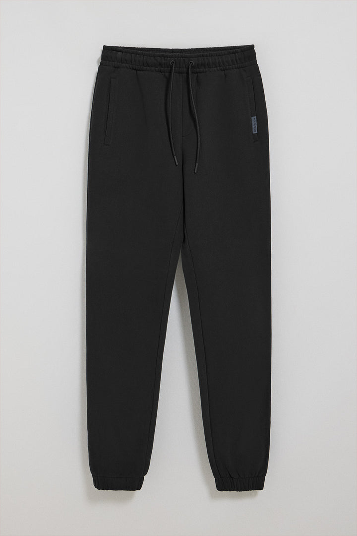 Pantalón jogger negro con detalles Polo Club