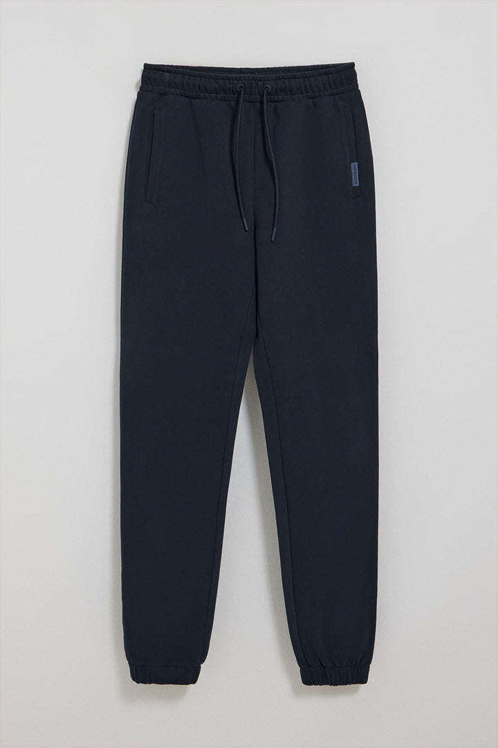 Calças jogger azul marinho com pormenores Polo Club