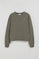 Green round-neck sweatshirt with Rigby Go embroidered logo