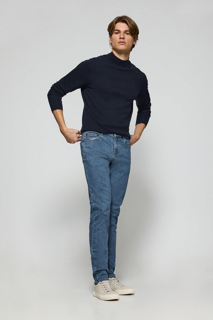 Pantalón vaquero Tate azul denim con detalles Polo Club