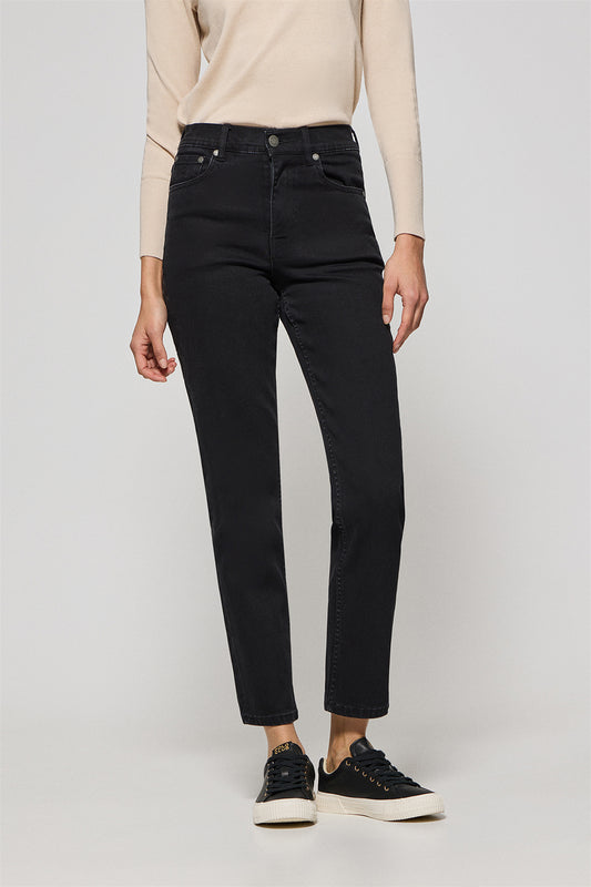 Black jeans Telma with Polo Club details