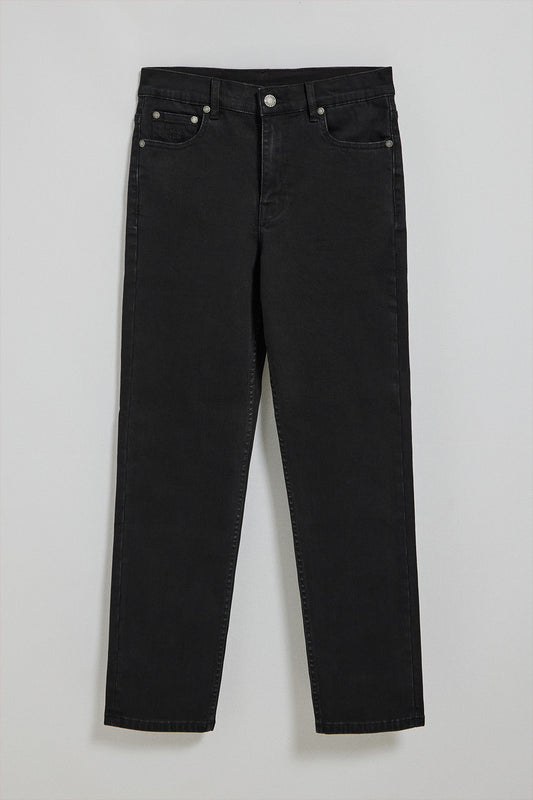 Black jeans Telma with Polo Club details