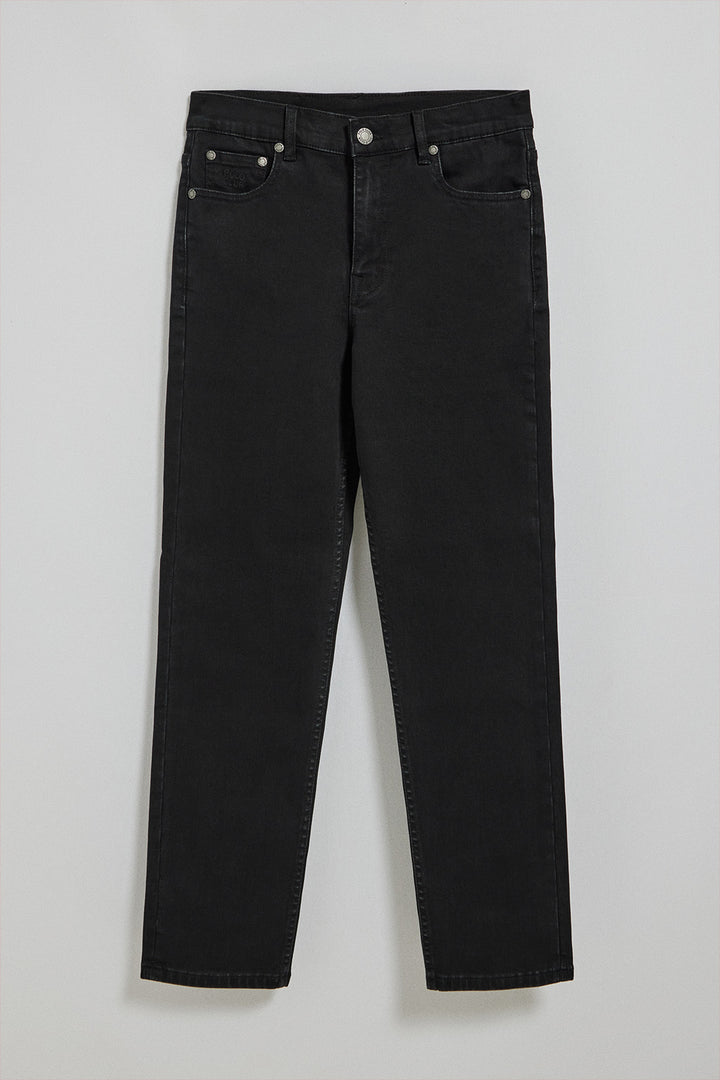 Black jeans Telma with Polo Club details