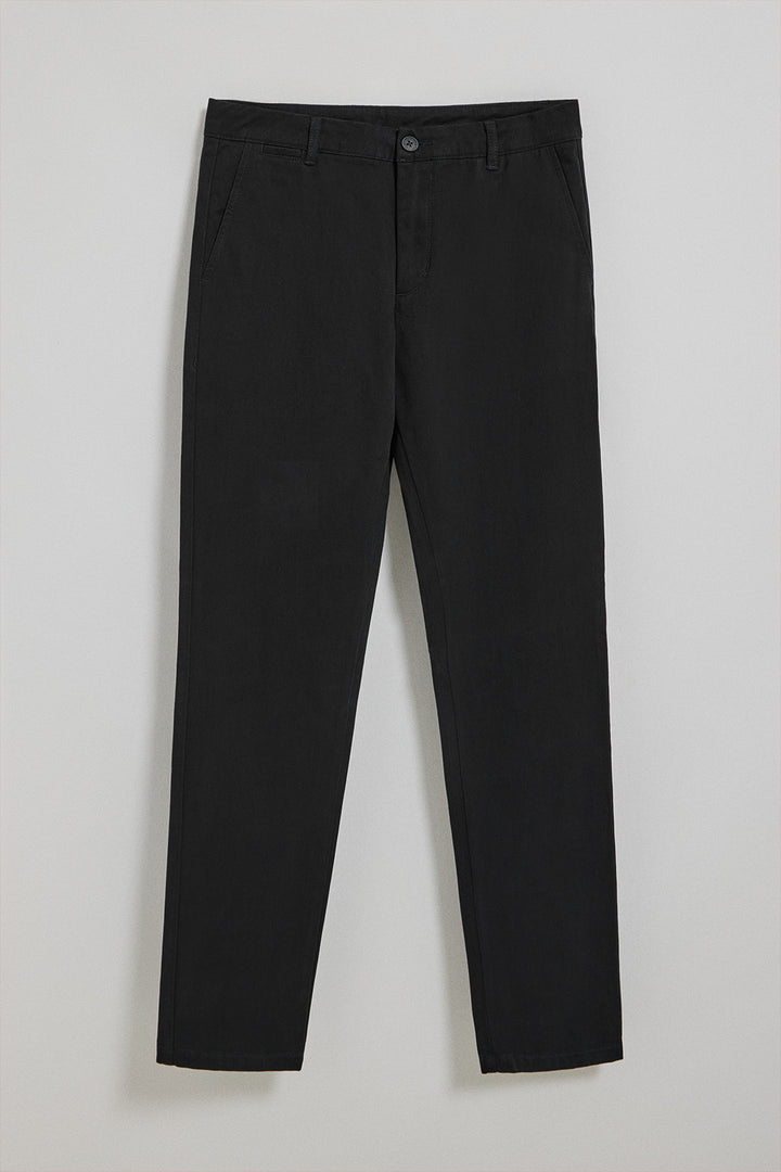 Pantalón chino Vanya negro con bordado Polo Club