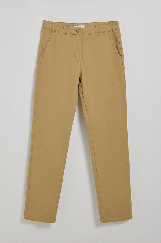 Sandy chinos May with minimal Polo Club pocket embroidery