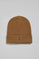 Gorro de lã Vinny cor camel com logotipo bordado Rigby Go