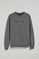 Asphalt-grey round-neck sweatshirt with Polo Club logo