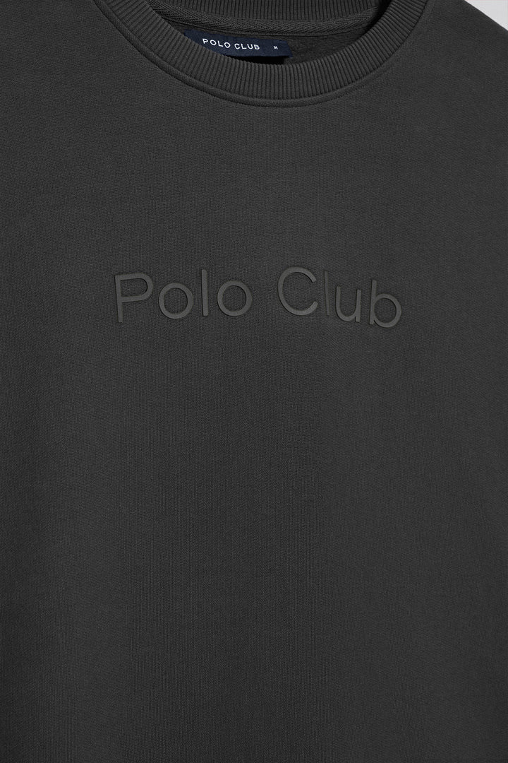 Black round-neck sweatshirt with Polo Club logo