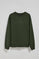 Dark-green round-neck sweatshirt with Polo Club logo