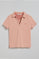 Pale-pink buttonless polo shirt Pedraza with Polo Club rubber logo