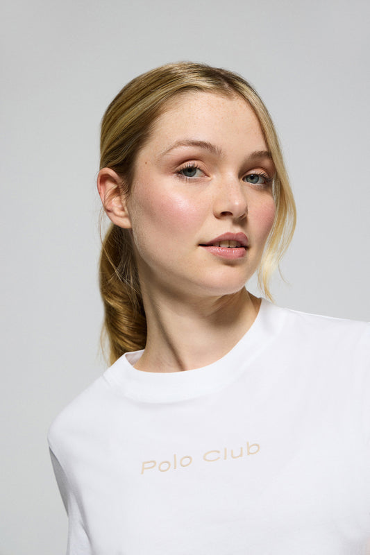 White T-shirt Tori with Polo Club Minimal Combo logo